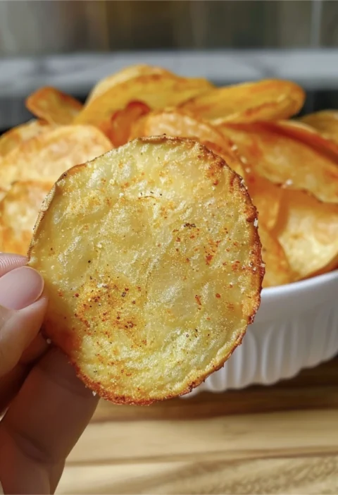 Crunchy Microwave Potato Chips