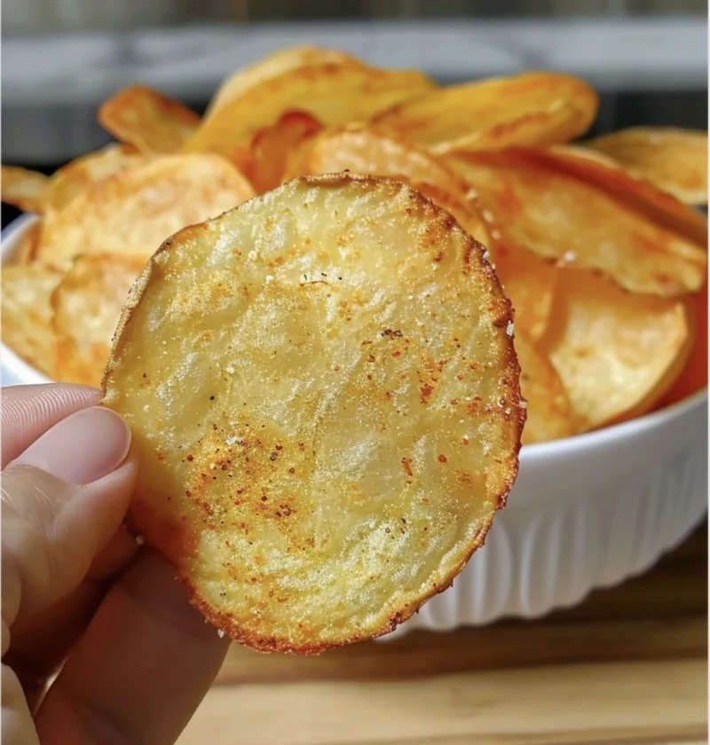 Crunchy Microwave Potato Chips