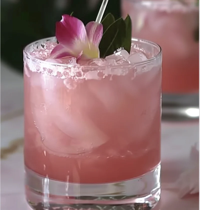 Guava Coconut Lime Rum Sparkler