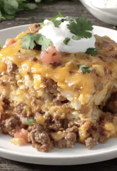 Mexicanstyle Cheesy Beef Casserole