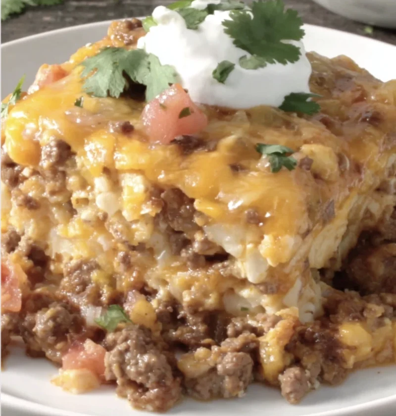 Mexicanstyle Cheesy Beef Casserole