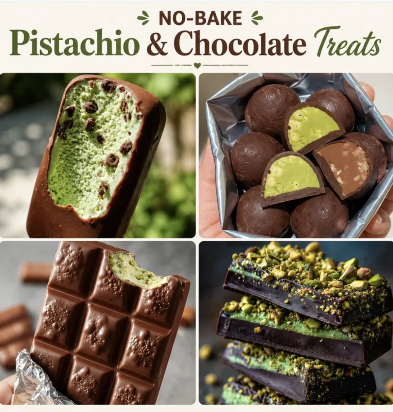 no-bake pistachio chocolate treats