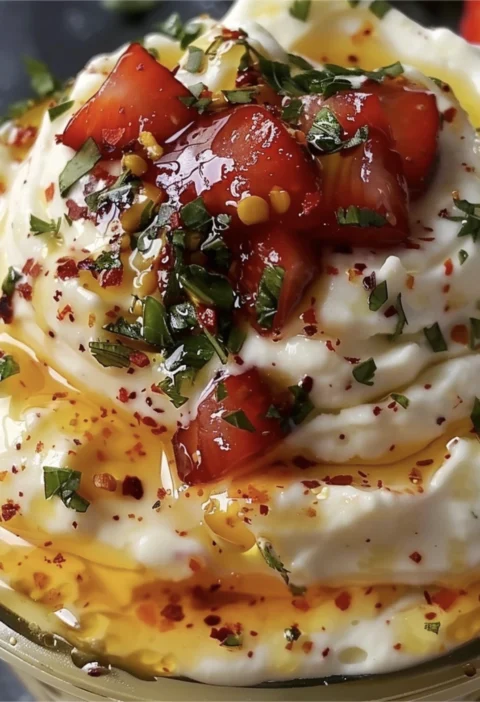 Whipped Feta Strawberry Heat Dip