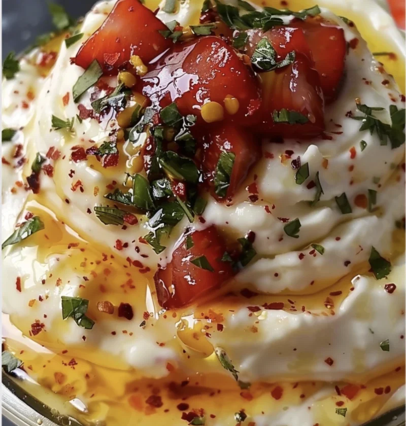 Whipped Feta Strawberry Heat Dip