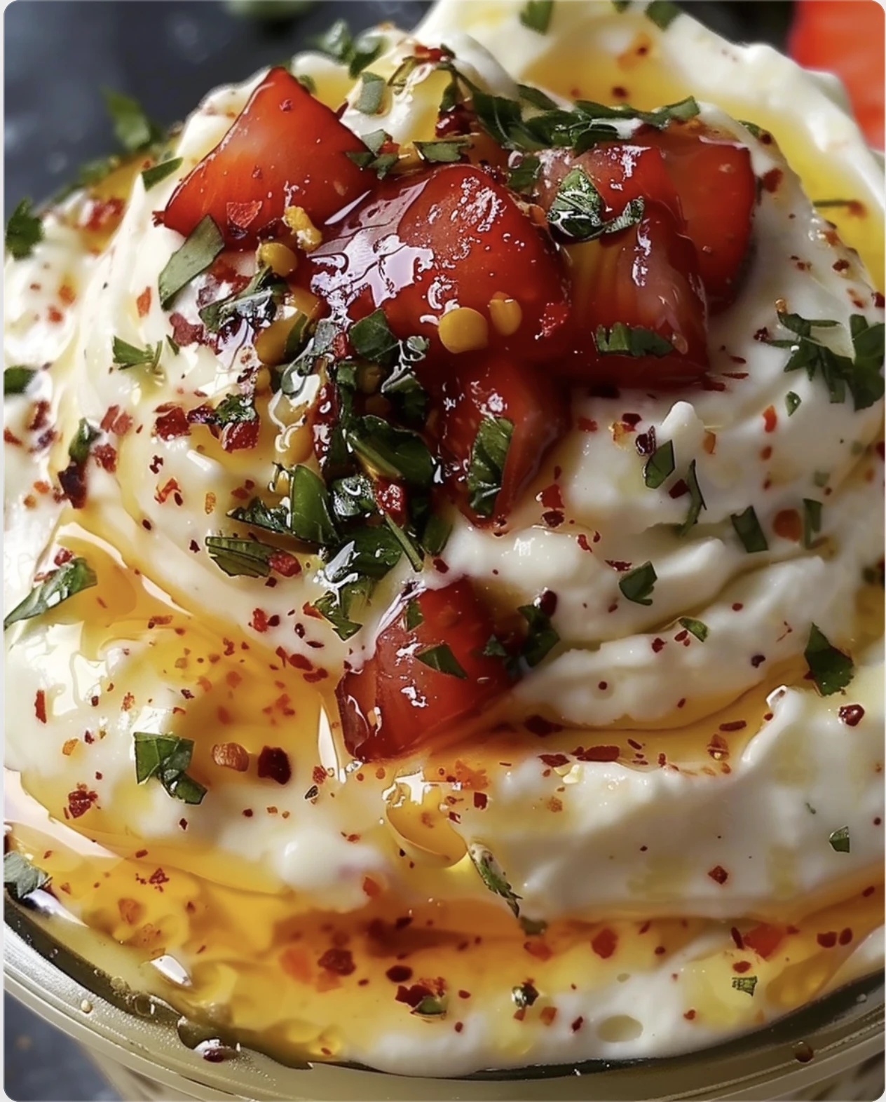Whipped Feta Strawberry Heat Dip