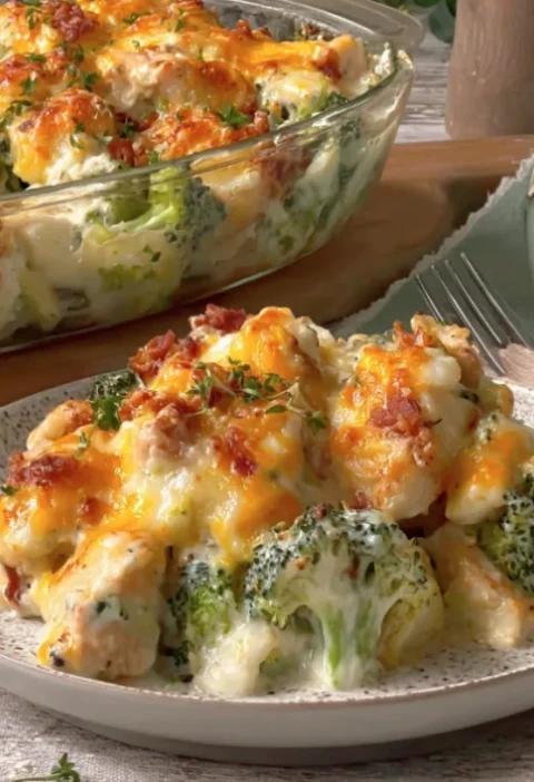 Baked Potato Chicken and Broccoli Casserole
