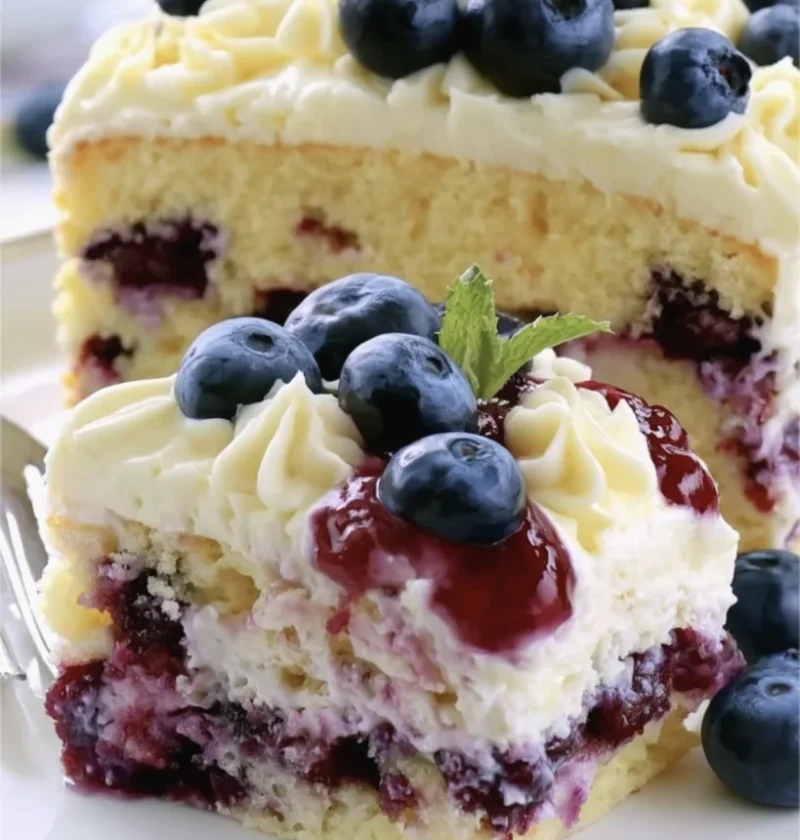 Blueberry Cream Cake