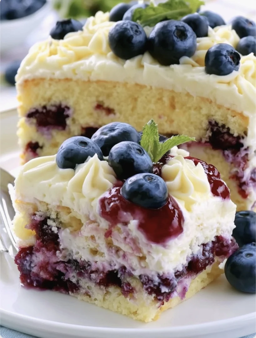 Blueberry Cream Cake