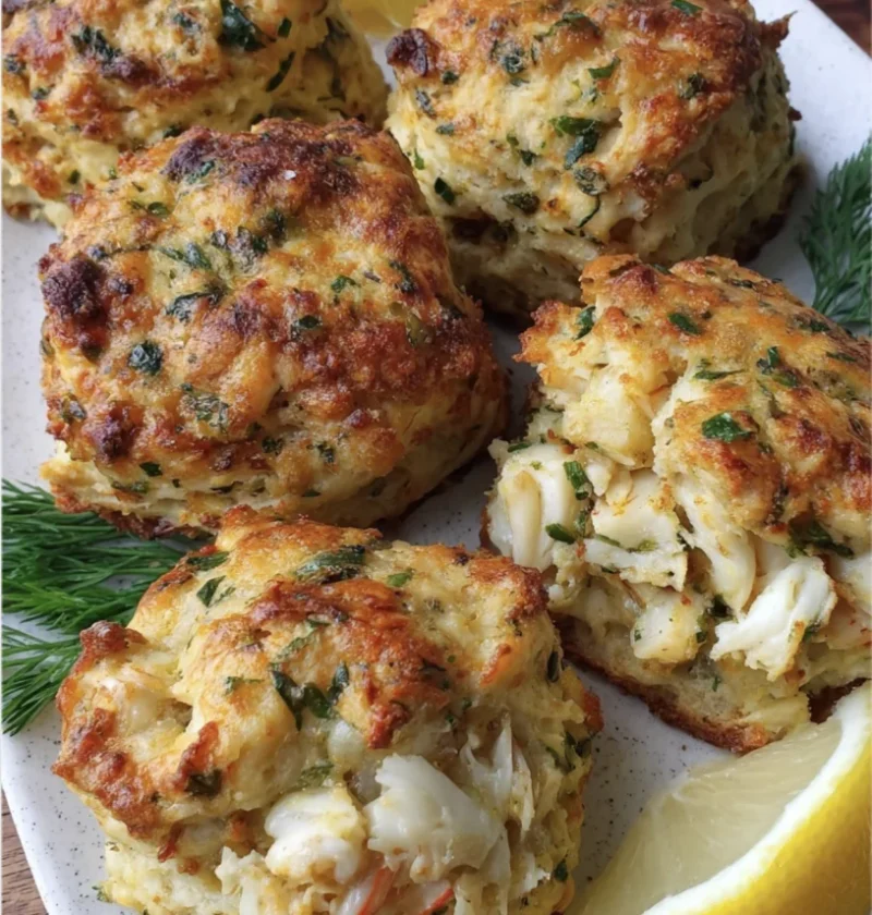 Buttery Crab Stuffed Cheddar Bay Biscuits with Lemon Butter