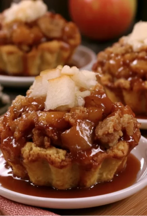 Caramel Apple Pie Cookie Cups
