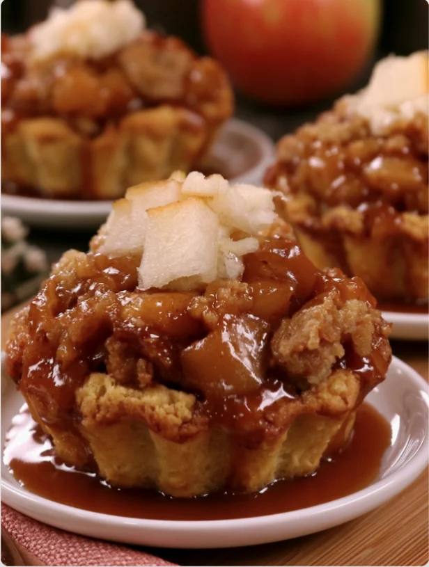 Caramel Apple Pie Cookie Cups