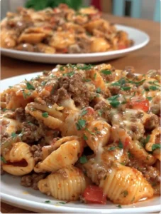 Cheesy Beef Taco Pasta
