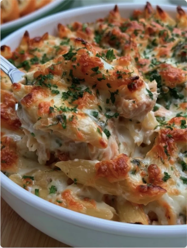 Chicken Alfredo Bake pasta