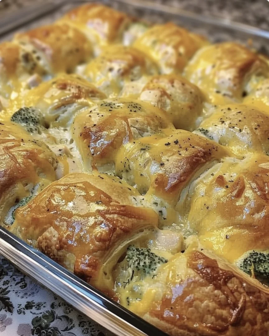 Creamy Broccoli Chicken Crescent Bake
