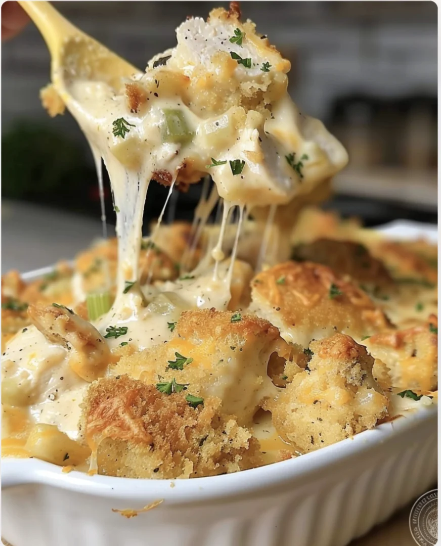 Creamy Chicken Stuffing Bake