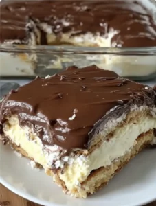 Decadent No-Bake Chocolate Eclair Cake