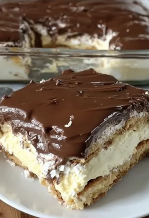 Decadent No-Bake Chocolate Eclair Cake