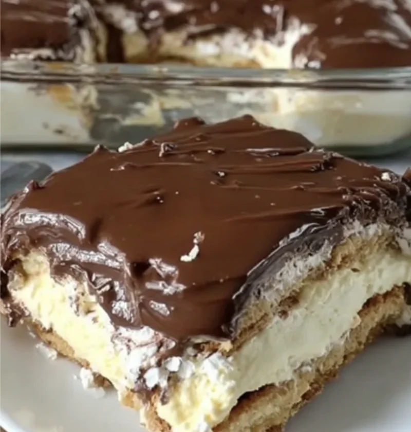 Decadent No-Bake Chocolate Eclair Cake
