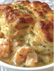 Easy Cheddar Bay Biscuit Seafood Pie