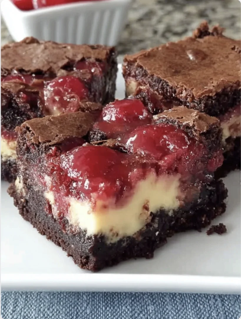 Easy Cherry Cheesecake Brownies