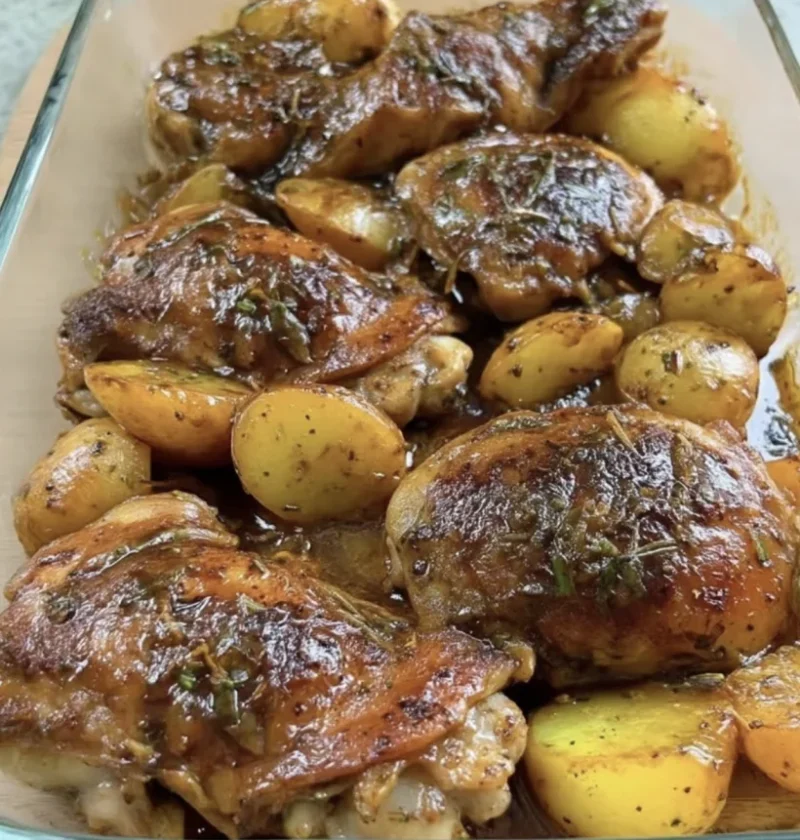 easy chicken thighs and potatoes