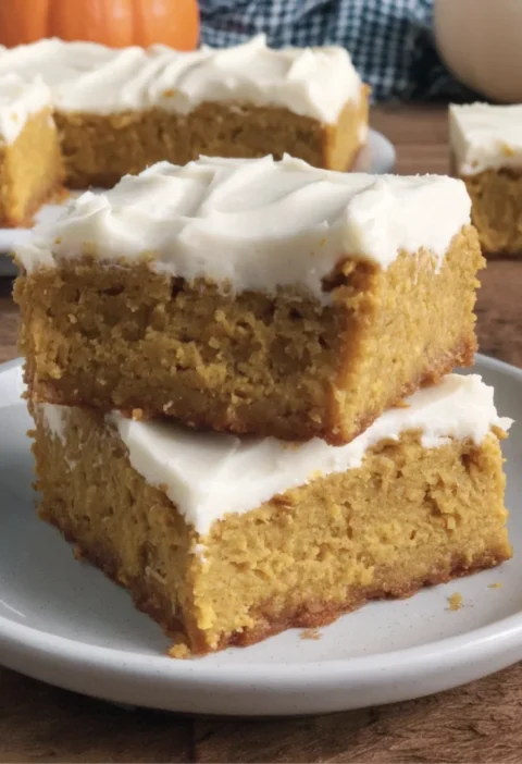 Easy Cream Cheese Frosting Pumpkin Bars