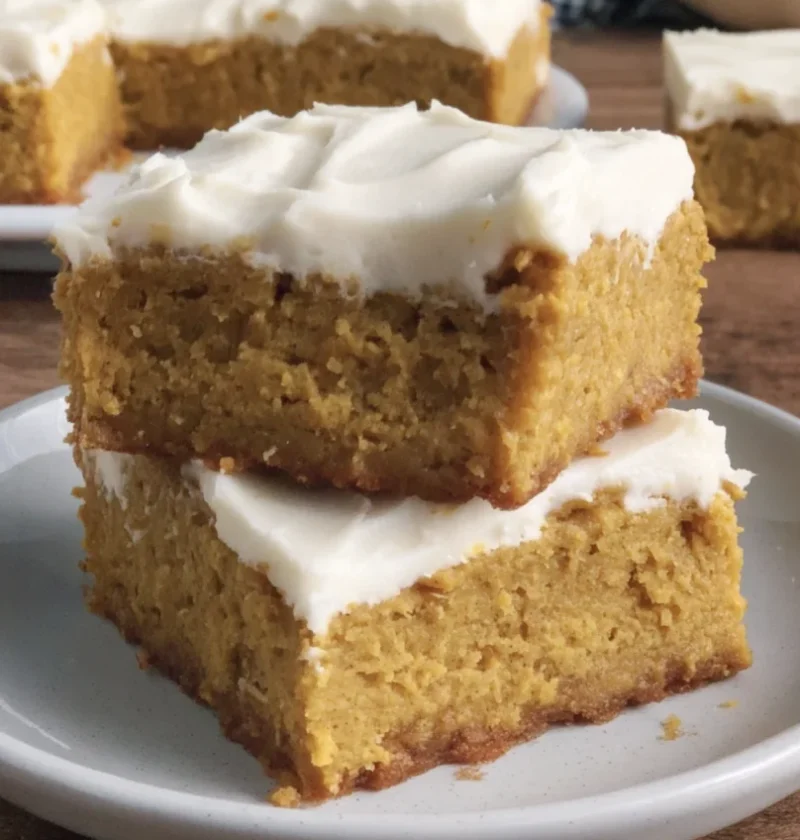 Easy Cream Cheese Frosting Pumpkin Bars
