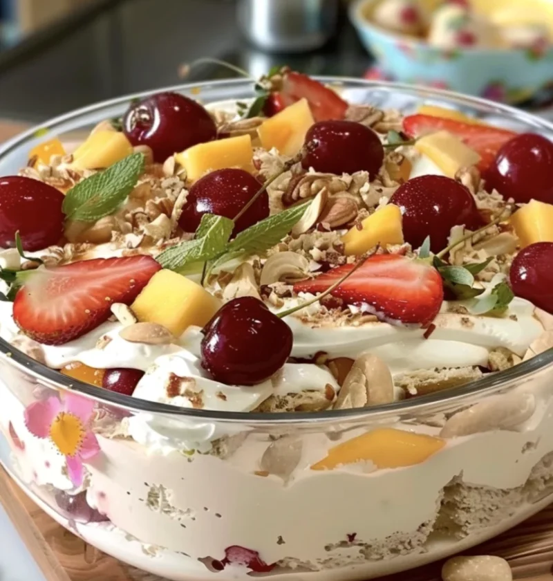 Easy Creamy Fruit Carlota