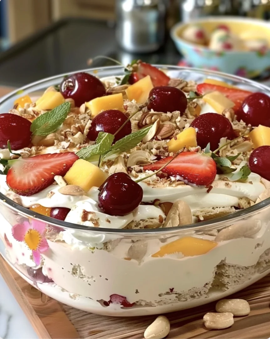 Easy Creamy Fruit Carlota