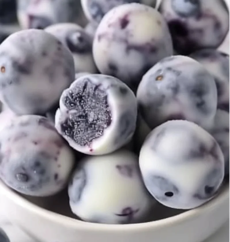 Fresh Blueberry Greek Yogurt Bites