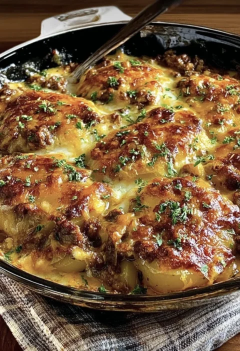 Hearty One-Pan Creamy Meat & Potato Skillet
