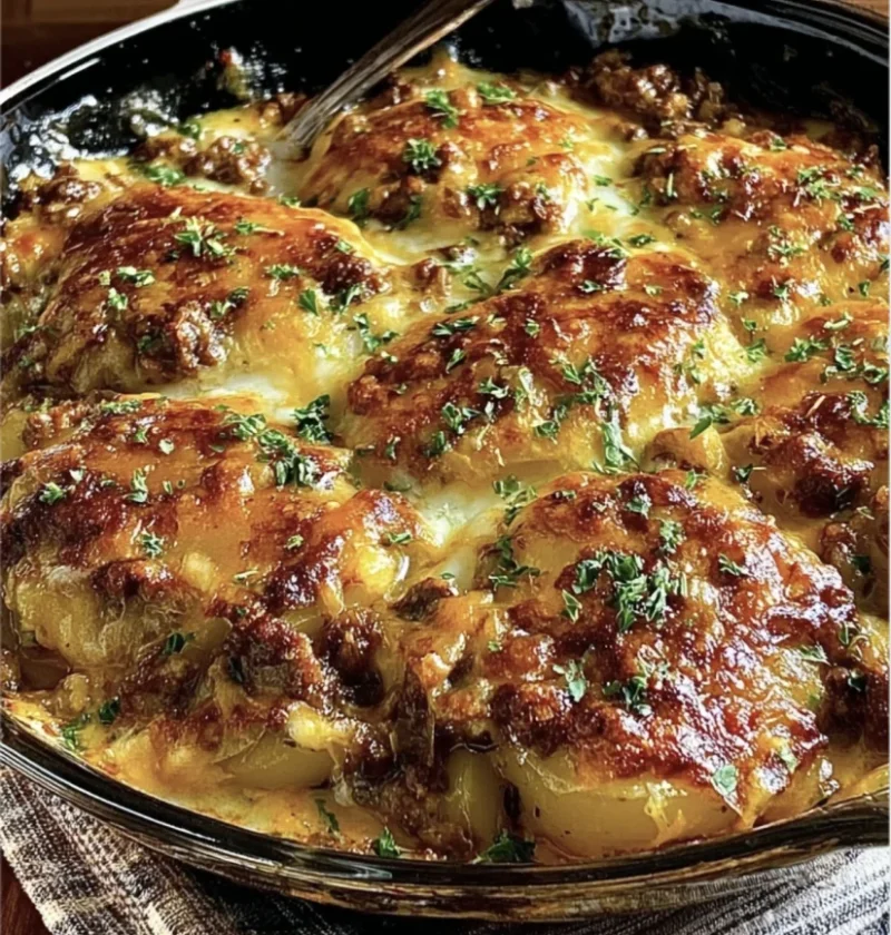 Hearty One-Pan Creamy Meat & Potato Skillet