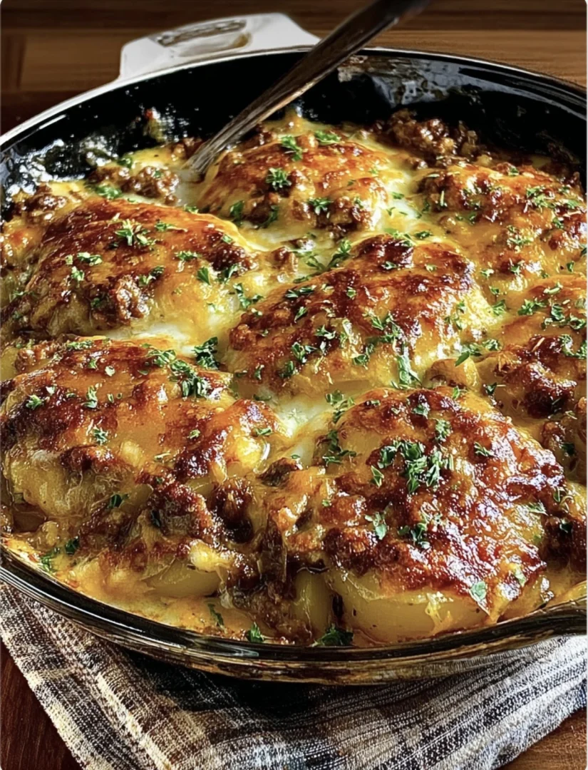 Hearty One-Pan Creamy Meat & Potato Skillet