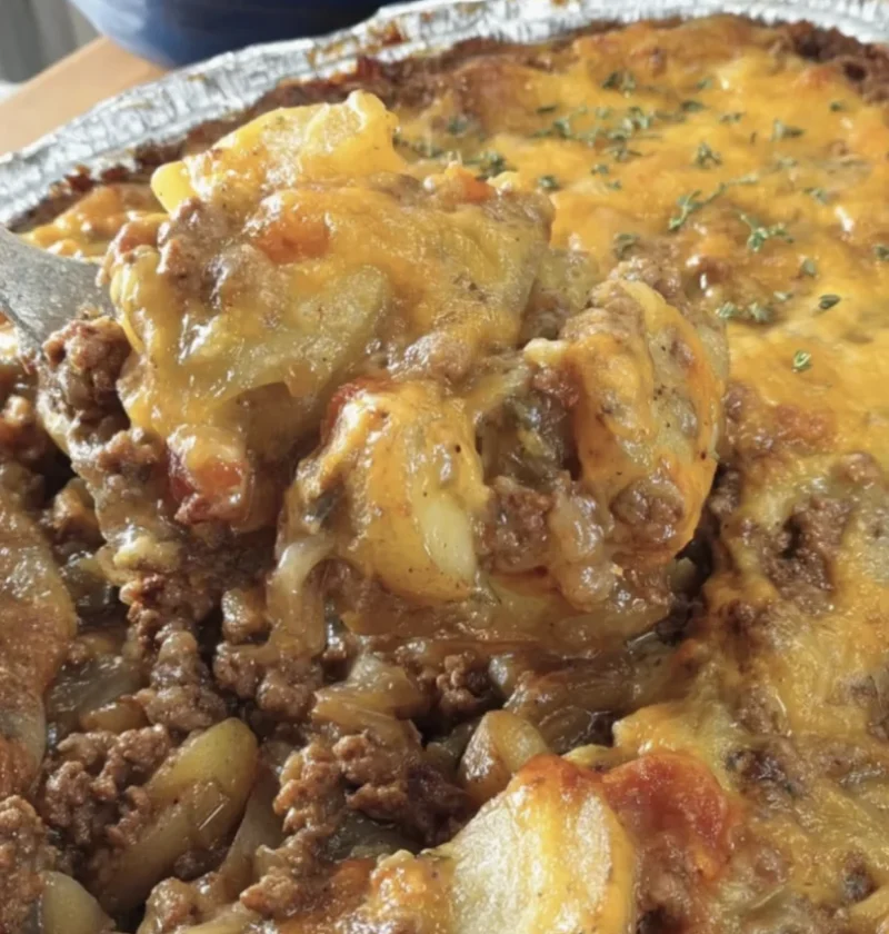 Hearty Southern Hamburger & Potato Casserole
