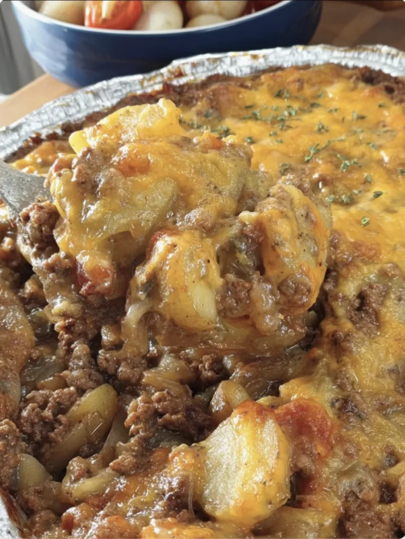 Hearty Southern Hamburger & Potato Casserole