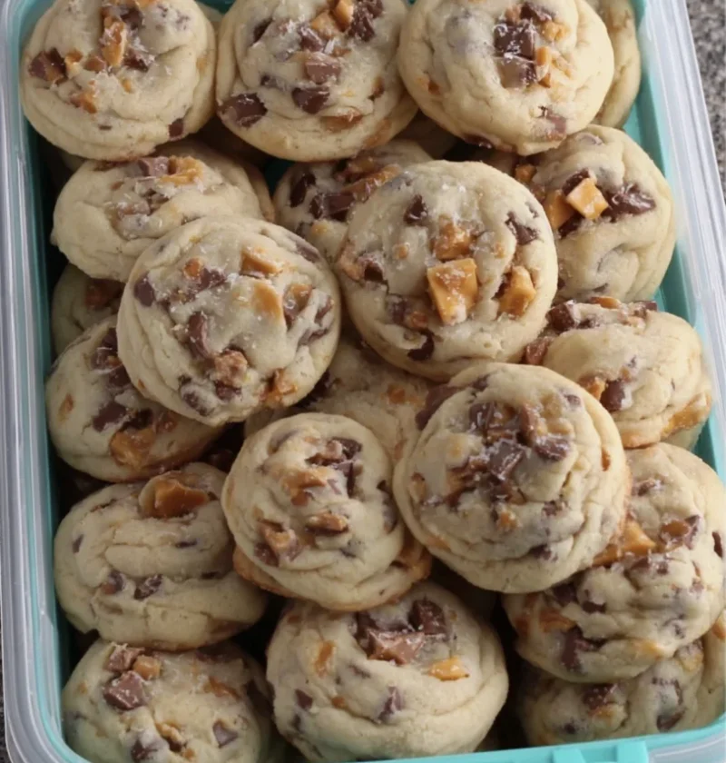 Loaded Butterfinger Caramel Crunch Cookies
