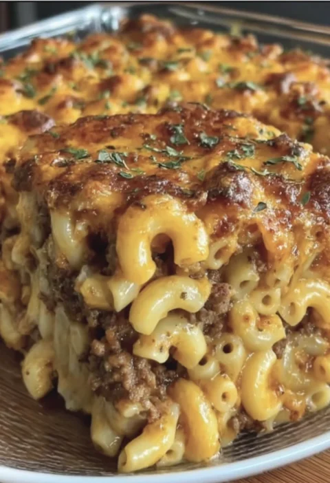 Mac and Cheese Meatloaf Casserole