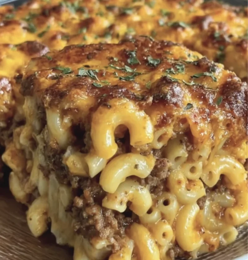 Mac and Cheese Meatloaf Casserole
