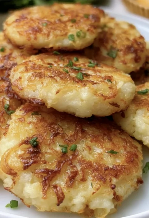 Onion and Cheddar Mashed Potato Cakes