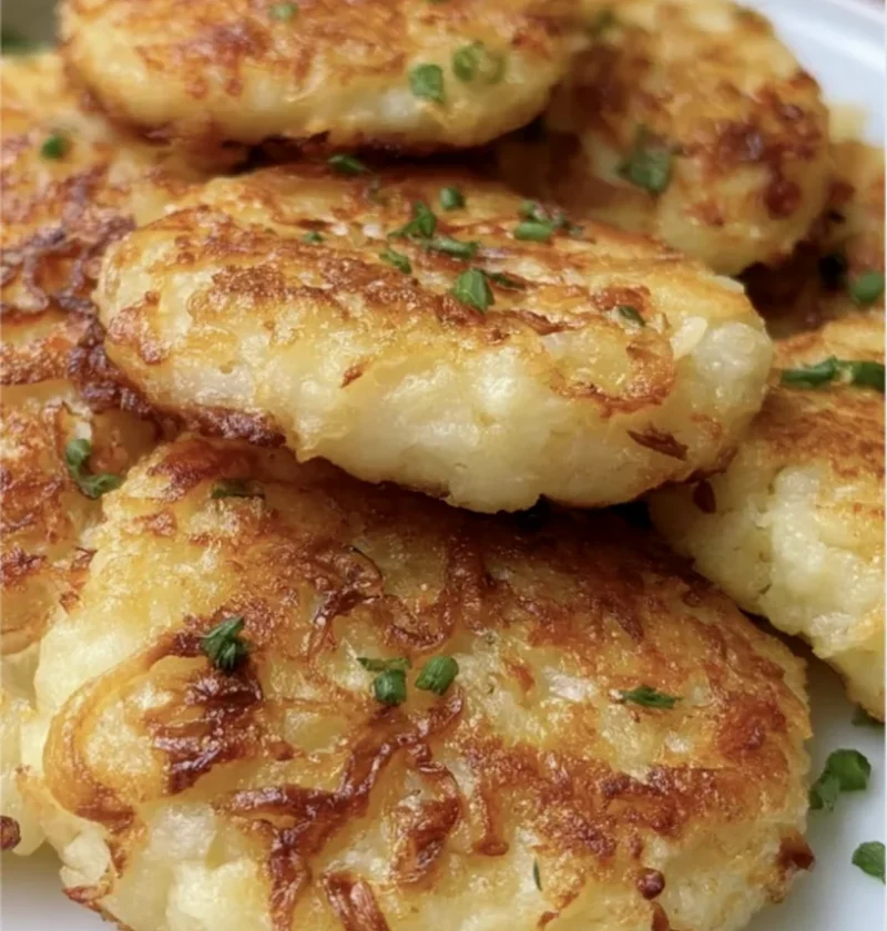 Onion and Cheddar Mashed Potato Cakes