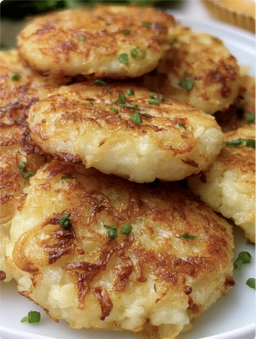 Onion and Cheddar Mashed Potato Cakes