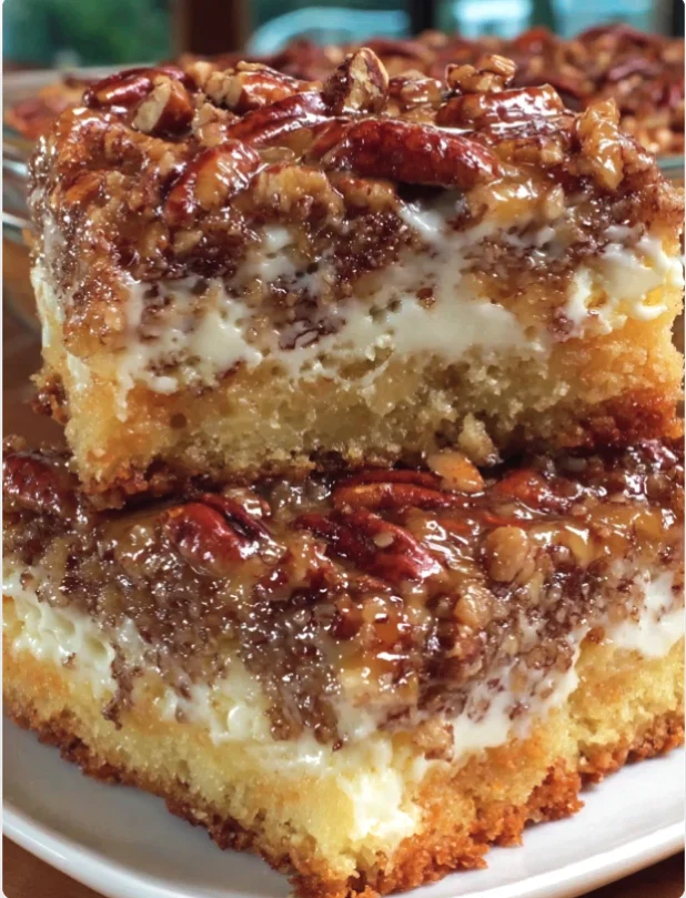 Pecan Cream Cheese Cake Bars