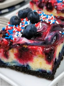 Red White and Blue Cheesecake Bars
