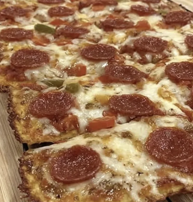 Savory Low-Carb Cheese Crust Pizza