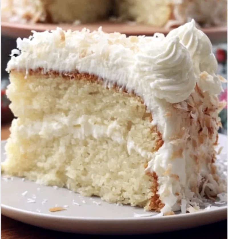 Soft Coconut Cream Cake