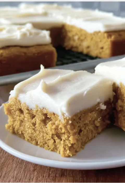 Spiced Pumpkin Bars with Cream Cheese Frosting