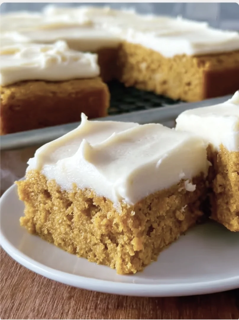 Spiced Pumpkin Bars with Cream Cheese Frosting