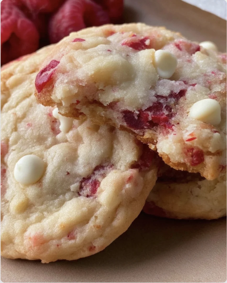 Sweet Strawberry White Chocolate Cookies