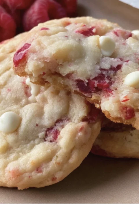 Sweet Strawberry White Chocolate Cookies