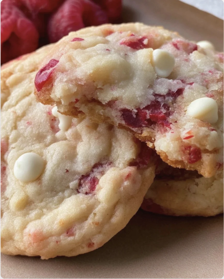 Sweet Strawberry White Chocolate Cookies